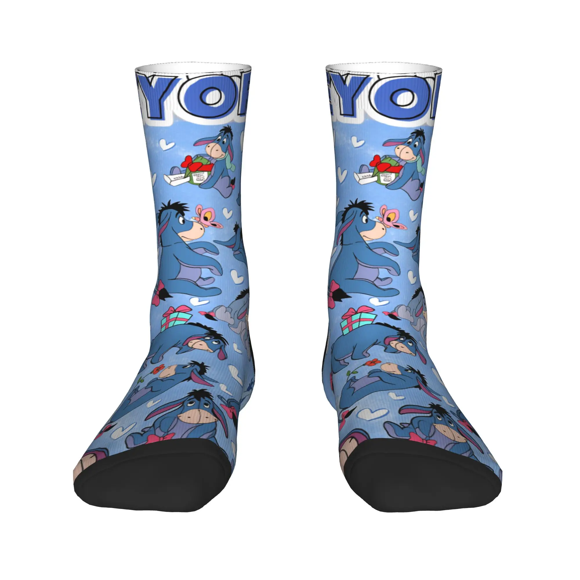 Winnie The Pooh Stockings Eeyore Graphic Fashion Socks Winter Anti Slip Socks Couple Running Sports Breathable Socks