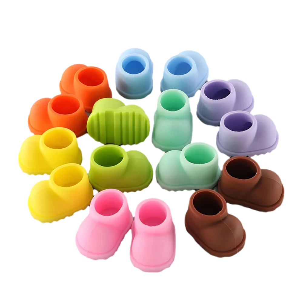 

Hobbies Hand-made For 17CM Shoes Multiple Styles Dressing Replacement Rubber Shoes DIY Rain Boots Doll Toys
