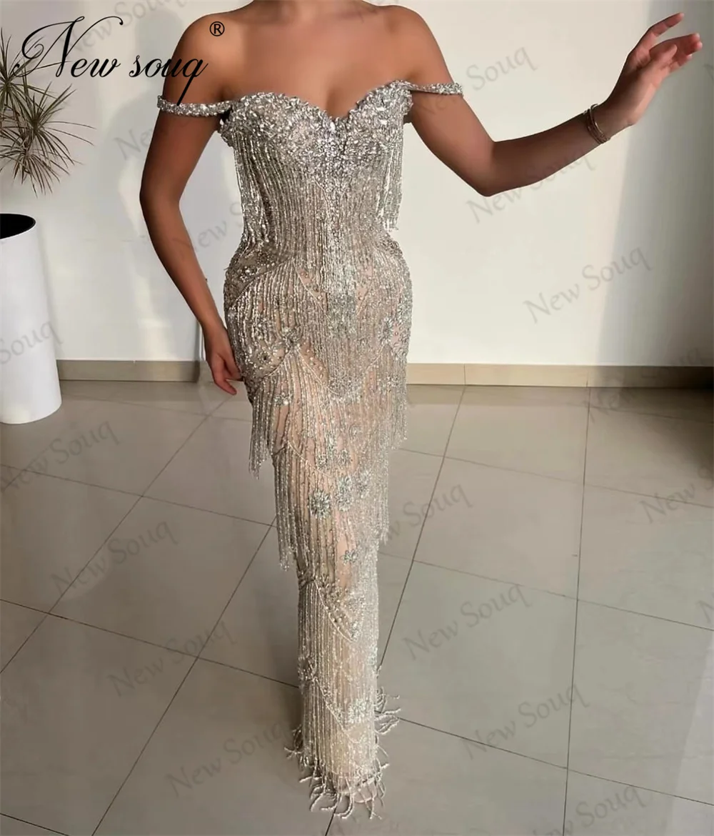 

Haute Coutures Celebrity Dresses Full Beaded Tassel Formal Occasion Evening Dress Robes De Soiree Wedding Party Gowns For Women