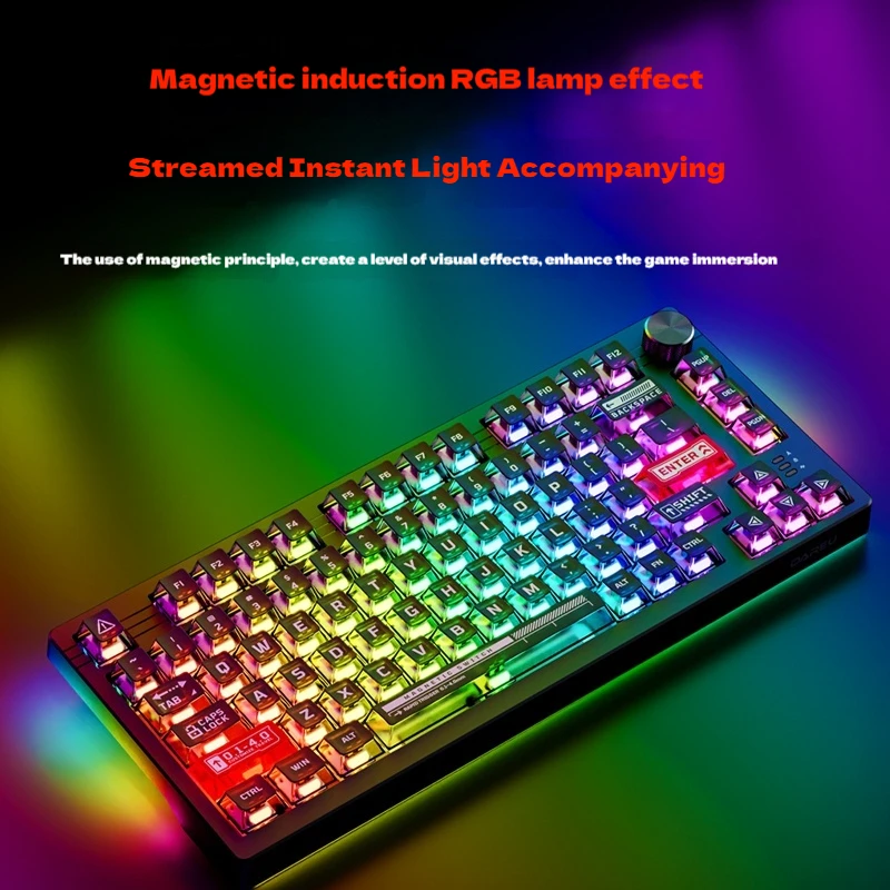 Dareu Ek75 Rt Magnetic Axis Mechanical Keyboard Aluminium Alloy Housing Quick Response Rgb Competitive Mode Gaming Keyboard Gift