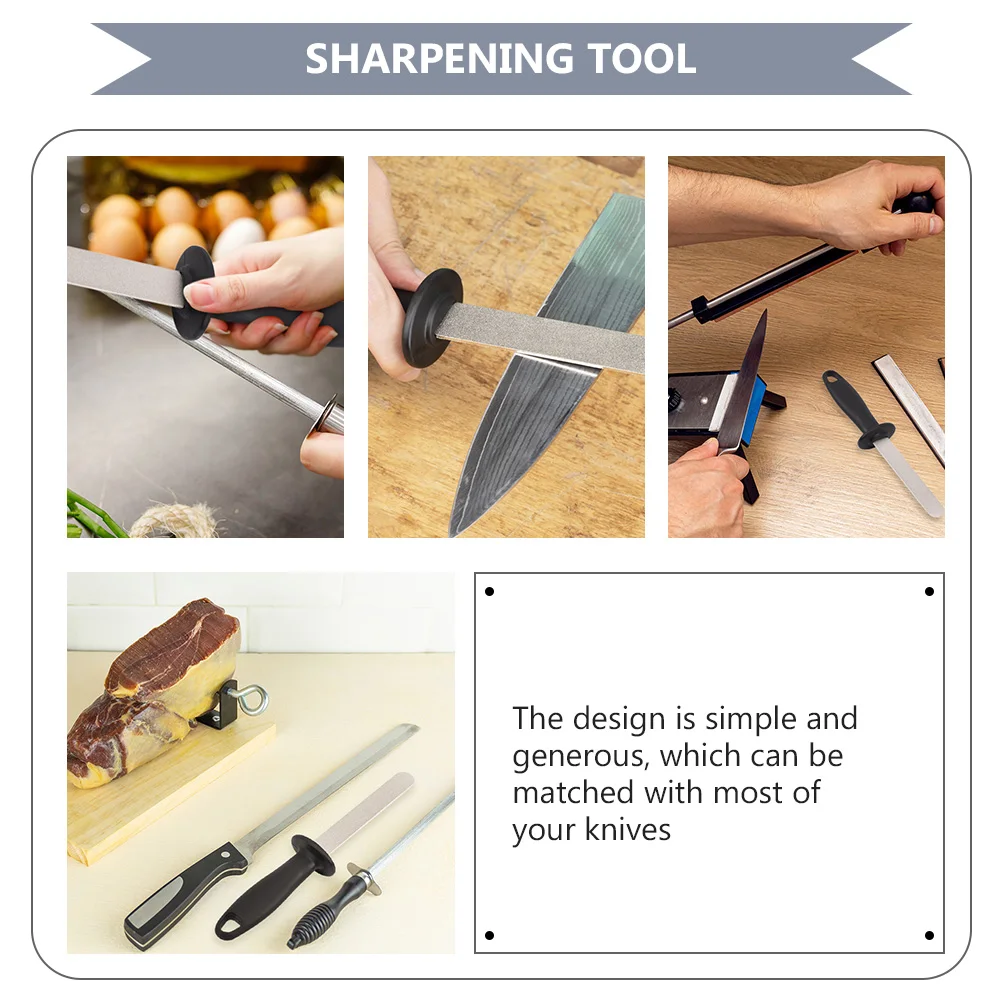 

Portable Knife Sharpeners Sharpening Rod Kitchen Tool Corrosion Resistant Wear Resistant Fits Most Knives Easy Storage