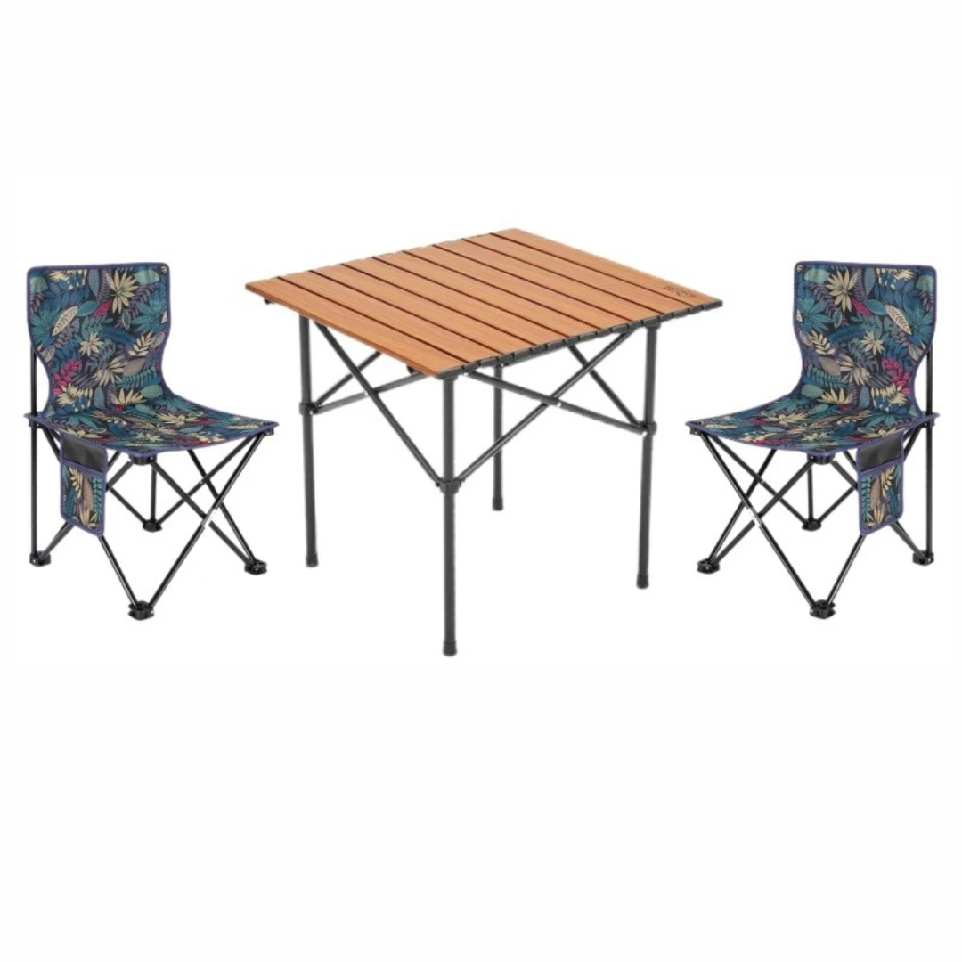 

Folding Camping Table Height Adjustable Picnic Table Chairs Portable with Carry Bag for Outdoor Cooking,Beach,Backyard