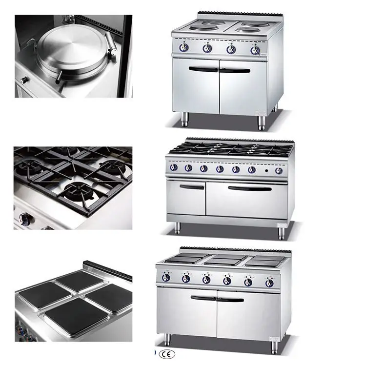 Commercial gas stove with oven, commercial cookware, high-quality gas stove