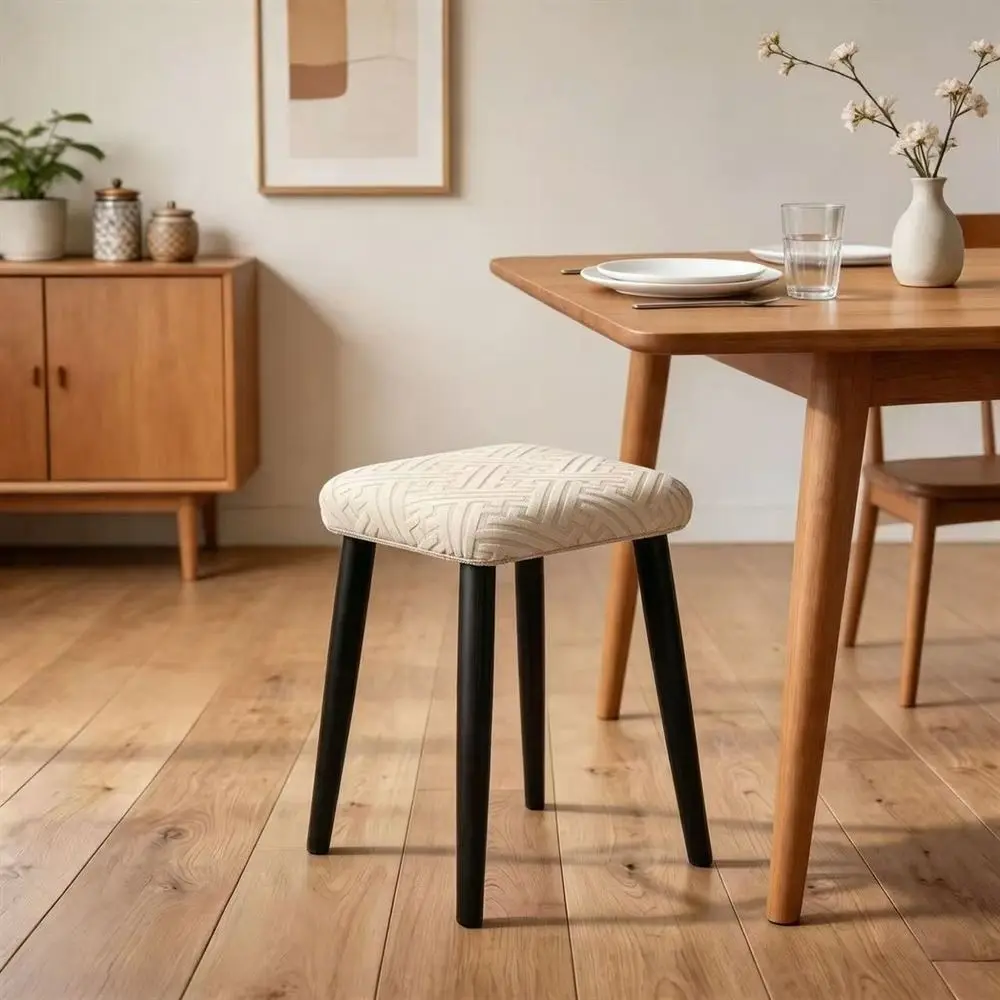 Universal Fiit Solid Color Chair Seat Cover Washable Waterproof Stool Cover Square Shape Removable Stool Case for Square Chairs