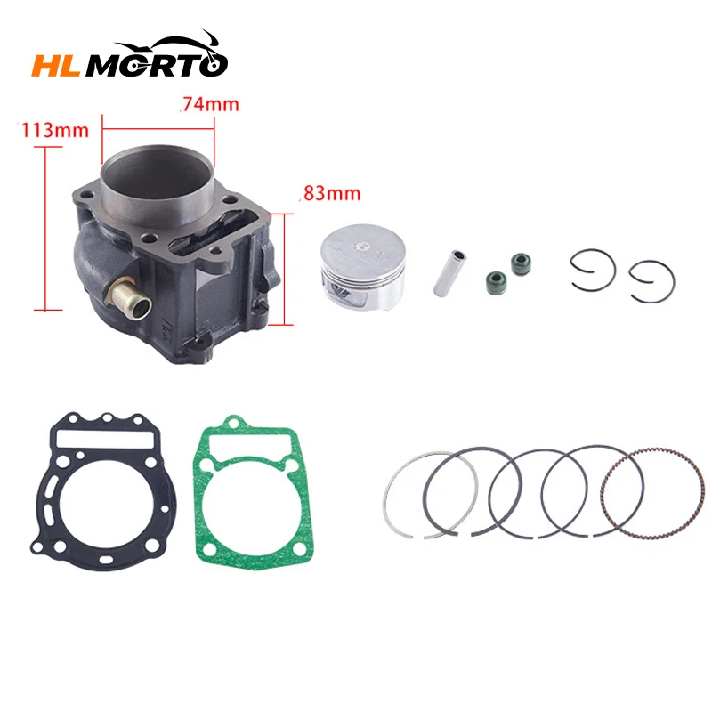 74mm Water Cooling Motorcycle Cylinder Kit With Piston Pin For Honda CN250 CF250 CH250 Moped ATV CN CF 250