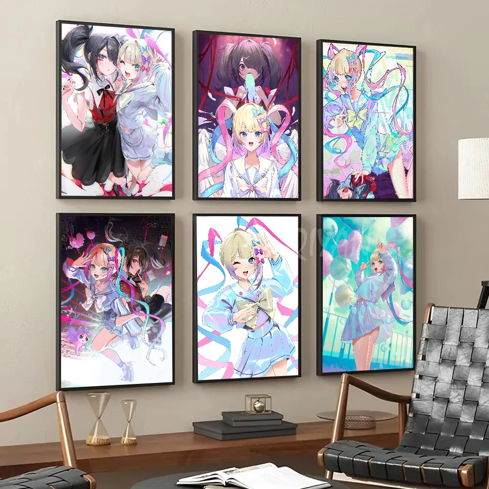 Popular Cute Anime Girls NEEDY GIRL OVERDOSE Poster Paper Print Home Living Room Bedroom Bar Restaurant Cafe Art Painting Decor