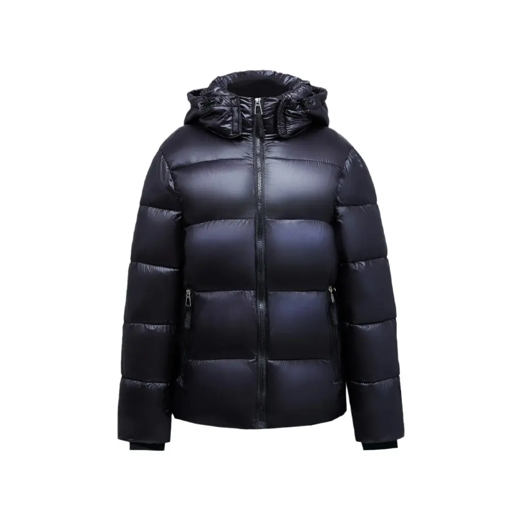 

Women's Black Gold Cotton-Padded Jacket European American Style Hooded Warm Heating Fashion Short Korean Loose plus Size