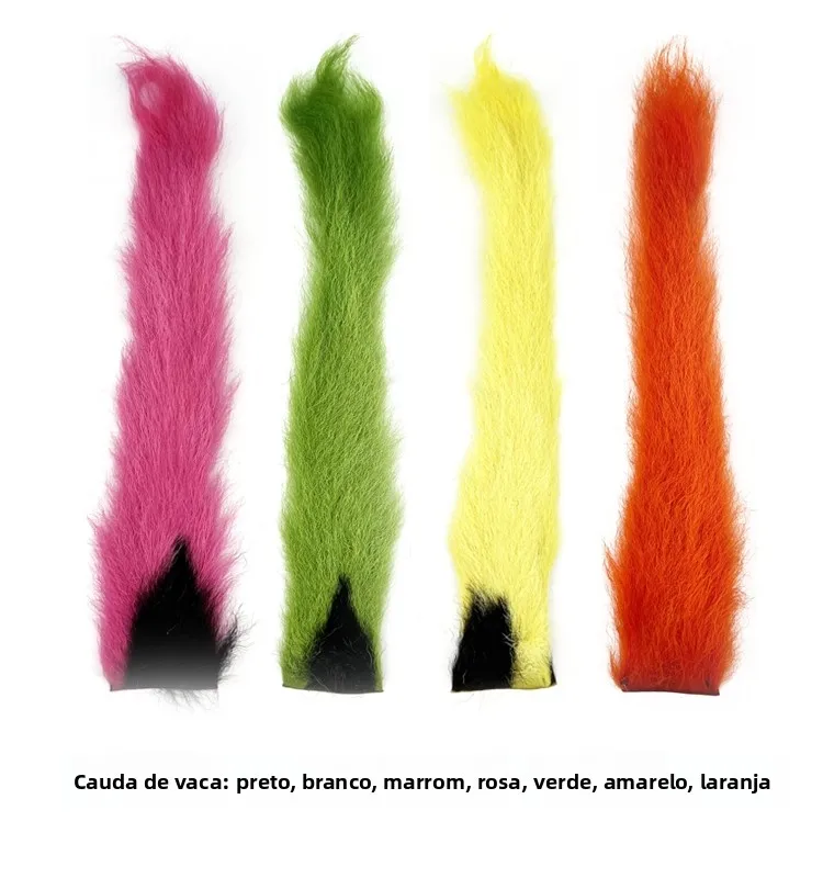 material-colorido-para-amarracao-de-rabo-de-bezerro-pequeno-para-pesca-com-mosca-kit-de-trico-diy-para-museu-de-arte-marrom