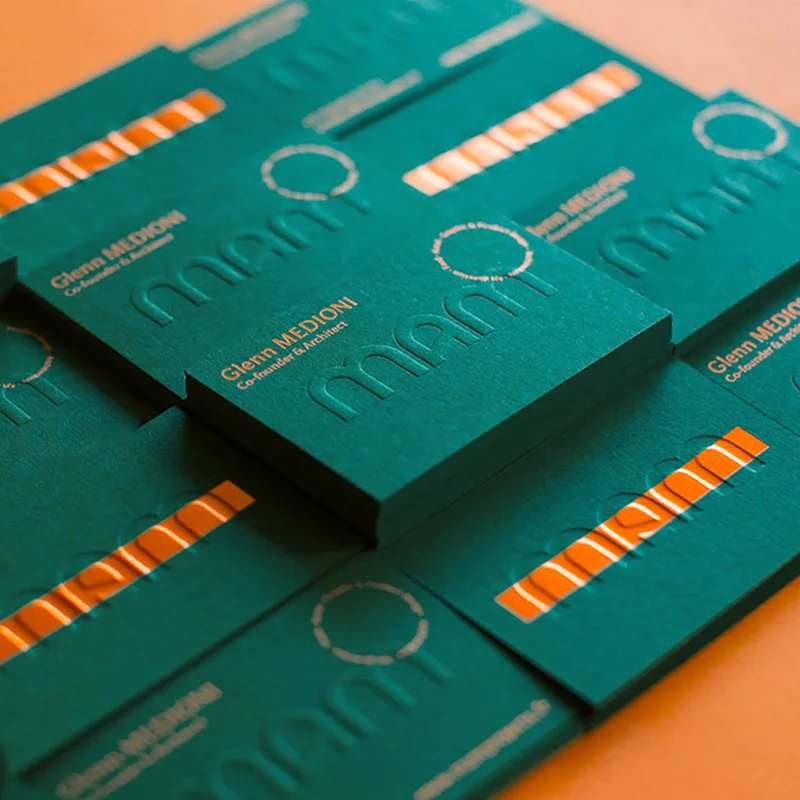 100PCS 90*54MM Customized Full-color Double-sided Printing Business Card Embossing Business Card Paper