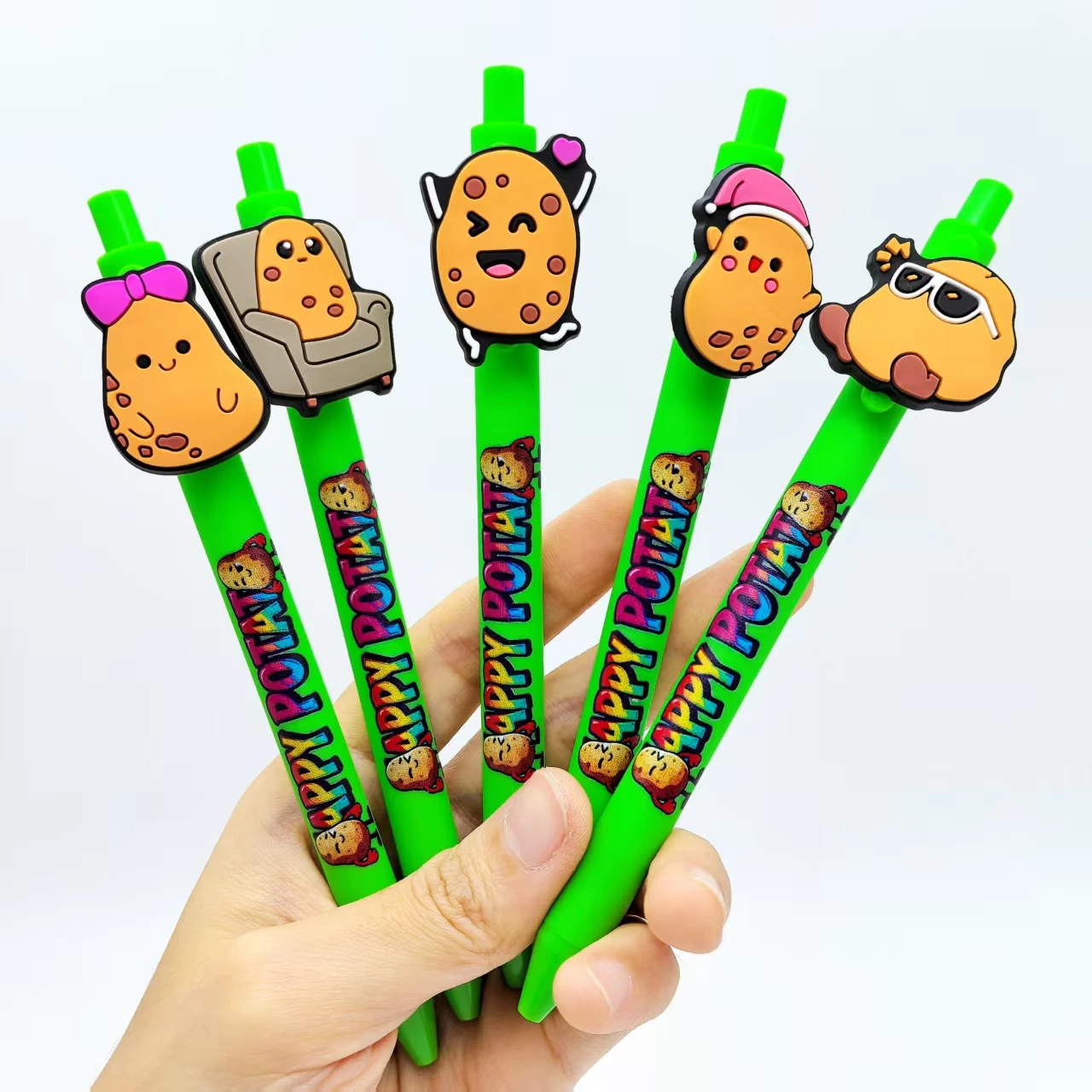 6pcs/11pcs/12pcs/18pcs creative potato-shaped ballpoint pens, cute potato signature pens, daily office and study stationery