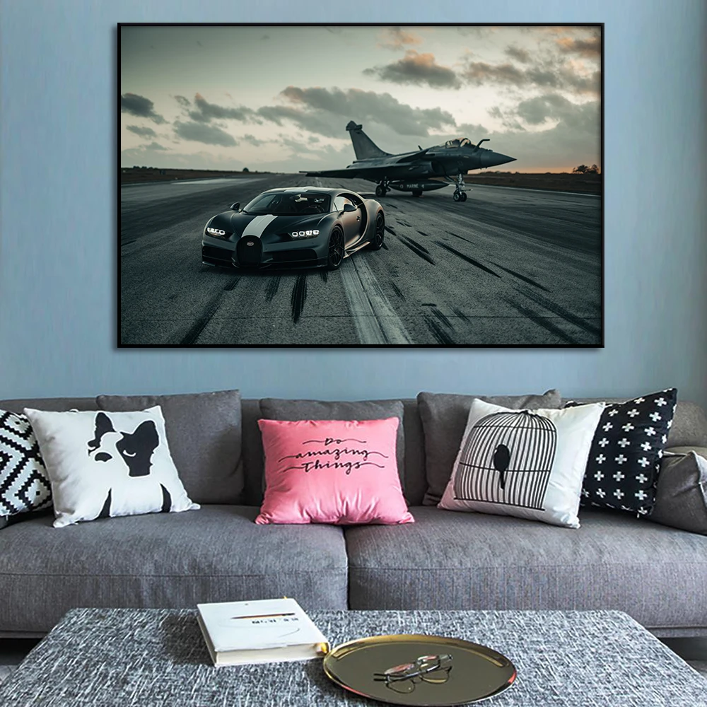 Luxury Supercar Marine Jet Poster Modern Wall Art Canvas Painting Print Living Room Bedroom Home Office Decor Picture Cuadros