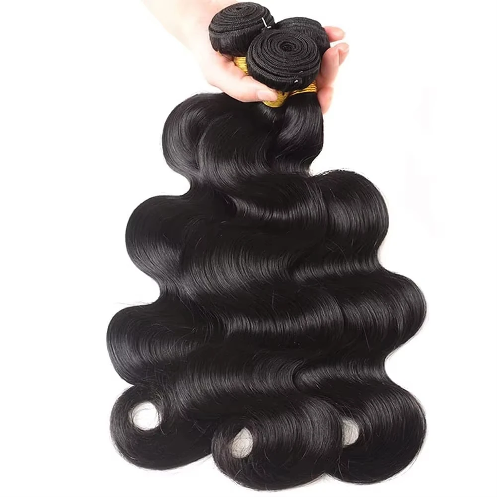 Body Wave Human Hair Bundles Peruvian Hair 30 32 Inch Water Wave Bundles Double Weft Unprocessed 100% Human Hair Extensions