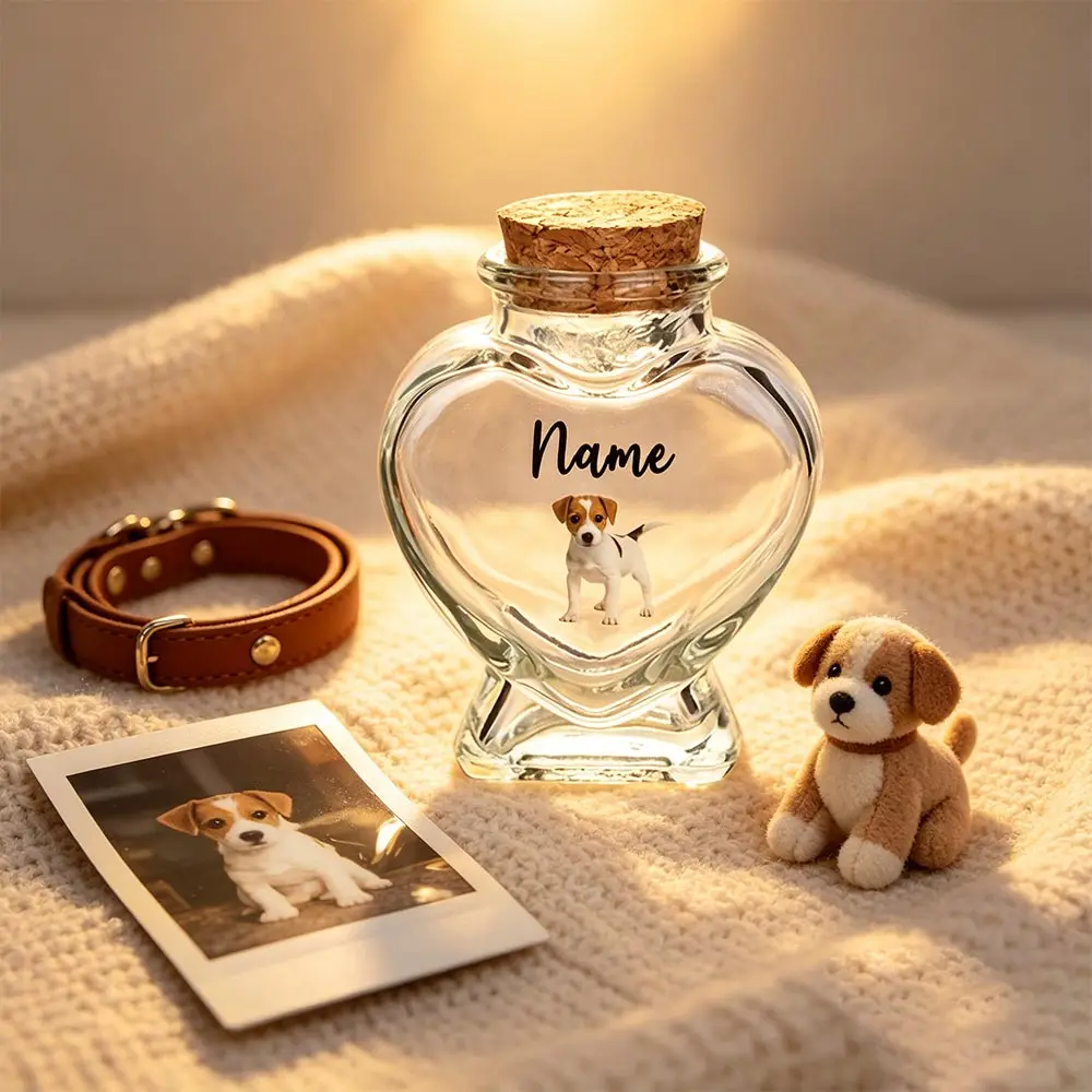 1 personalisierte Haarsparbox für Haustiere, individuelle Foto-Andenkenflasche für Haustiere, Aufbewahrungsbox für Tierhaare, Geschenk für Tierhalter, Erinnerungsgeschenk für Katzen und Hunde, Jubiläumsgeschenk – Detail 5