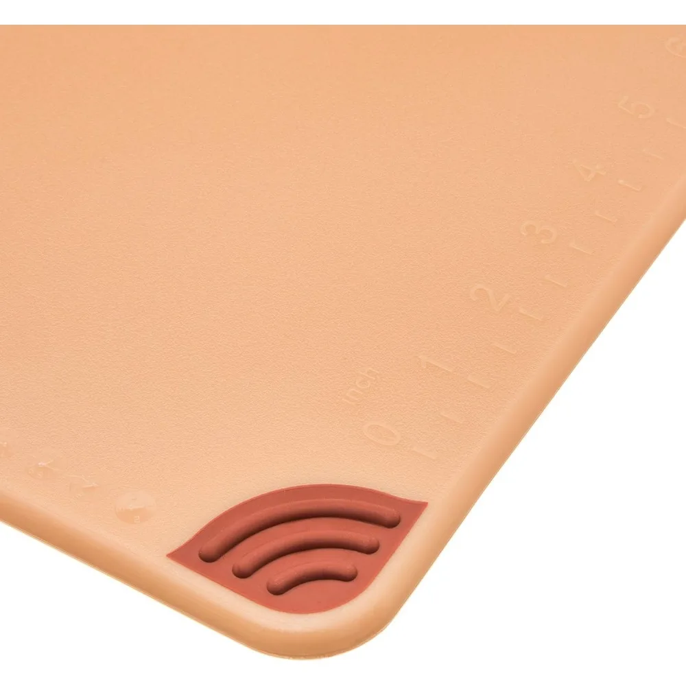 لوح تقطيع بلاستيكي مضاد للانزلاق مقاس 12 × 18 بوصة مع خطاف أمان، مرمز بالألوان HACCP للاستخدام الاحترافي في المطبخ