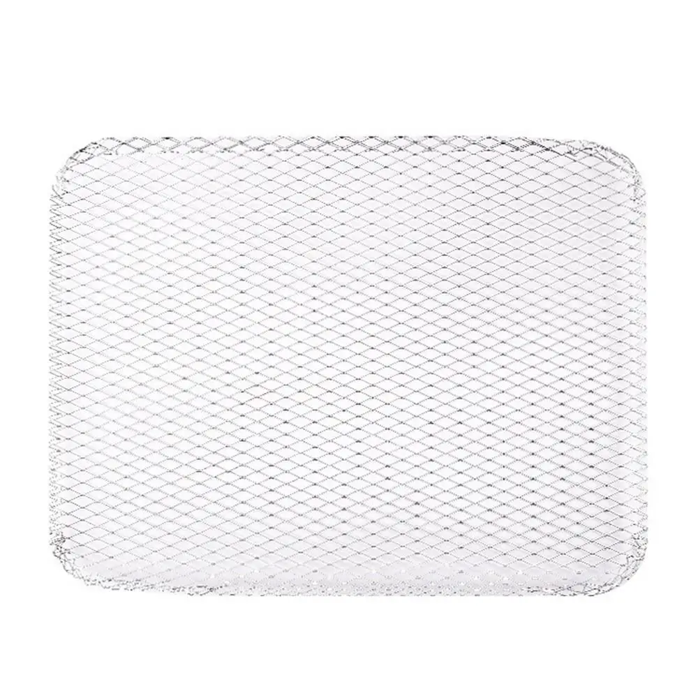 10PCS Thickened Disposable Barbecue Net Square Aluminum Disposable BBQ Topper Rustproof Non-Stick Food Cooking Screen