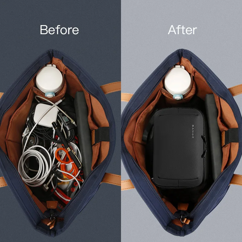 BANGE Large Capacity Travel Electronics Accessories Organizer Tablet Hard Disk Cable Portable Storage Bag with Game Cards Slot
