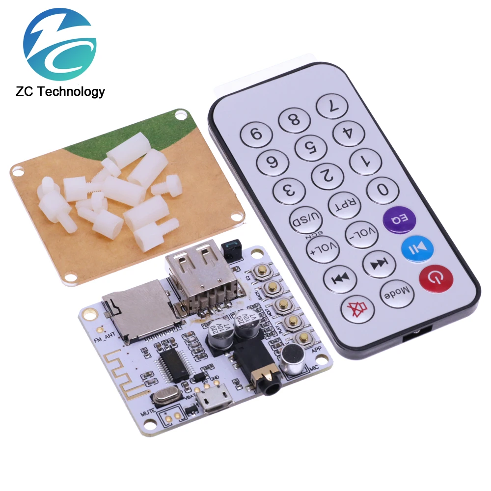 Bluetooth 5.0 płyta odbiornik Audio z gniazdo karty Tf Usb dekodowania odtwarzanie przedwzmacniacz wyjściowy 5v bezprzewodowy moduł muzyka Stereo