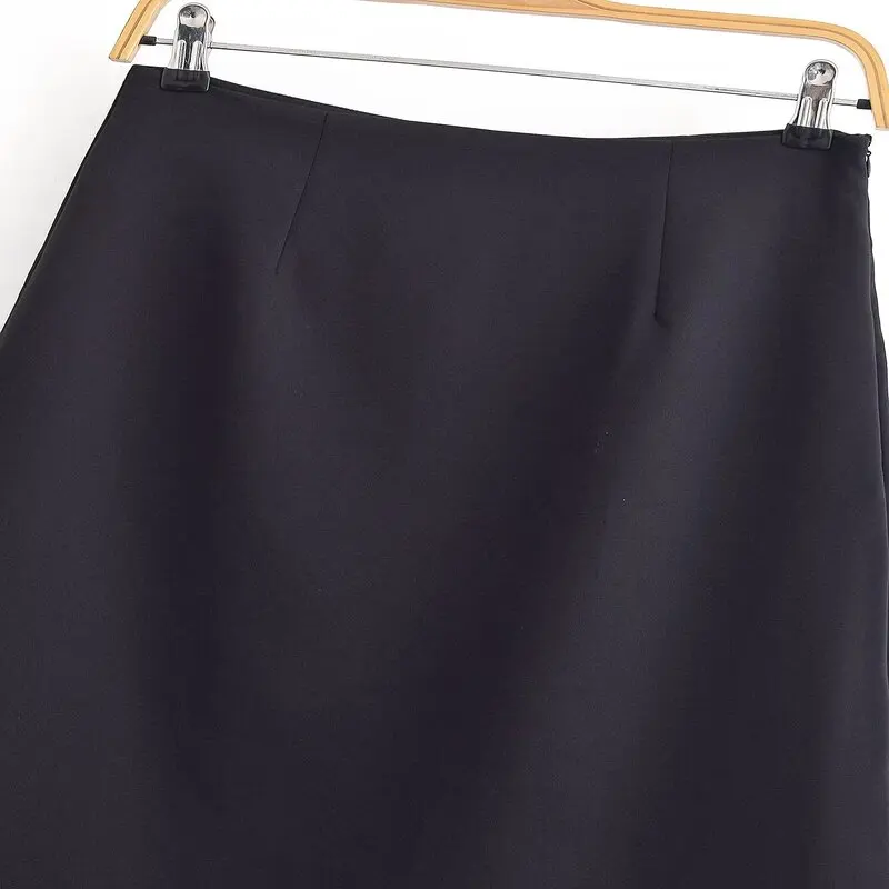 2025년 겨울 신상 여성 패션 디자인 패딩 스커트 올매치 미드 웨이스트 스플라이싱 스커트 출퇴근용 A라인 루즈핏