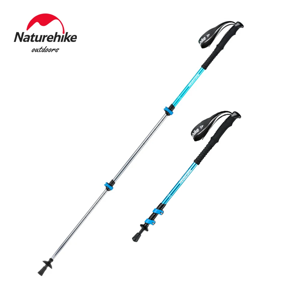 Naturehike Hiking Poles Three Sections Of Aluminum Pole For Mountaineering Hiking Skiing Travel Poles Climbing Trekking Pole