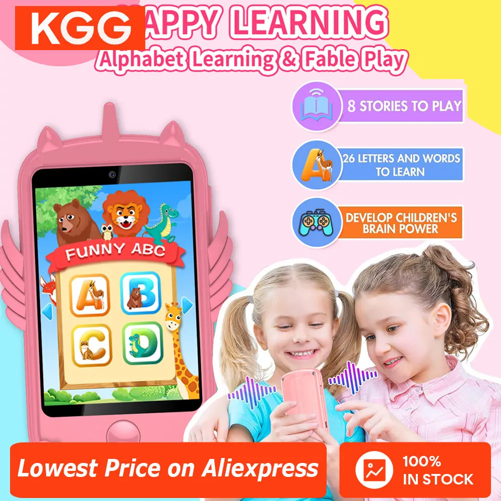 

Kids Smart phone 2G Call 19 Games 8GB Camera Video Music Play Habit Tracker Girls Boys Mini Toy Phone Children Gift