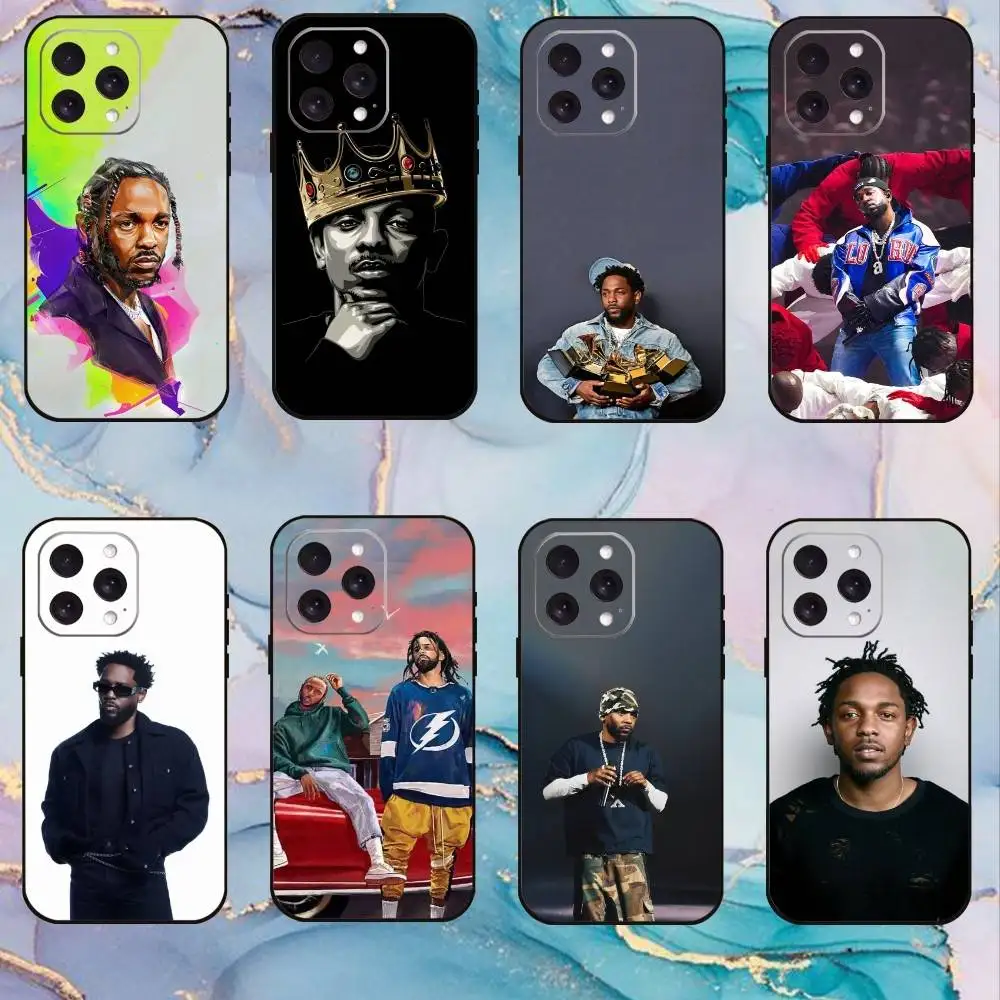 

Rapper K-Kendrick Lamar Phone Case For iPhone17,16,15,14,13,12,11 Plus,Pro Max Soft Black Cover