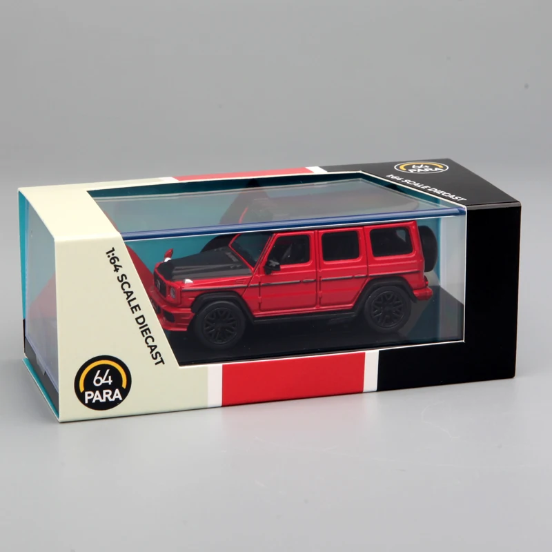 PARA 1:64 LBWK G63 Red Black / White Black Diecast Model Car