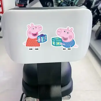 孩之寶小豬佩奇反光汽車貼紙 個人化汽車貼紙 趣味防水貼花 適用於汽車、卡車、摩托車油箱蓋 12 最佳銷售 小豬佩奇貼紙 - №3