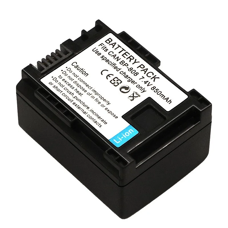بطارية بديلة 850 مللي أمبير في الساعة لكاميرات Canon BP-808 BP-809 BP-807 متوافقة مع كاميرا الفيديو Legria HF S11 HF S100 HV20 HV30 HG20 HG21 #5