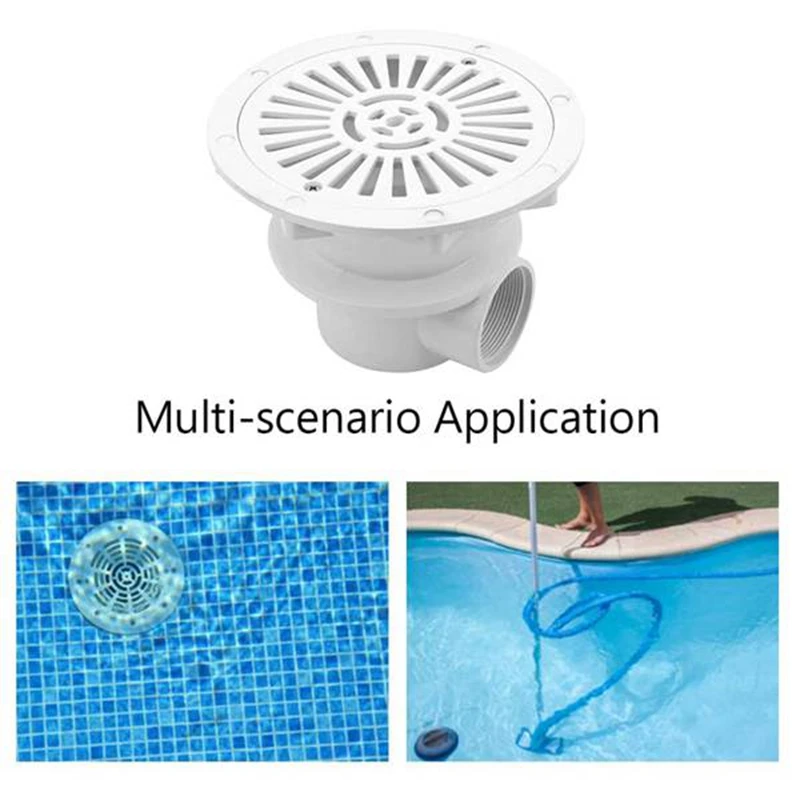 Swimming Pool Main Drain Cover, ABS Swimming Pool Main Drain Drain 2 Inch Inlet Drain, Pool Equipment Replacement