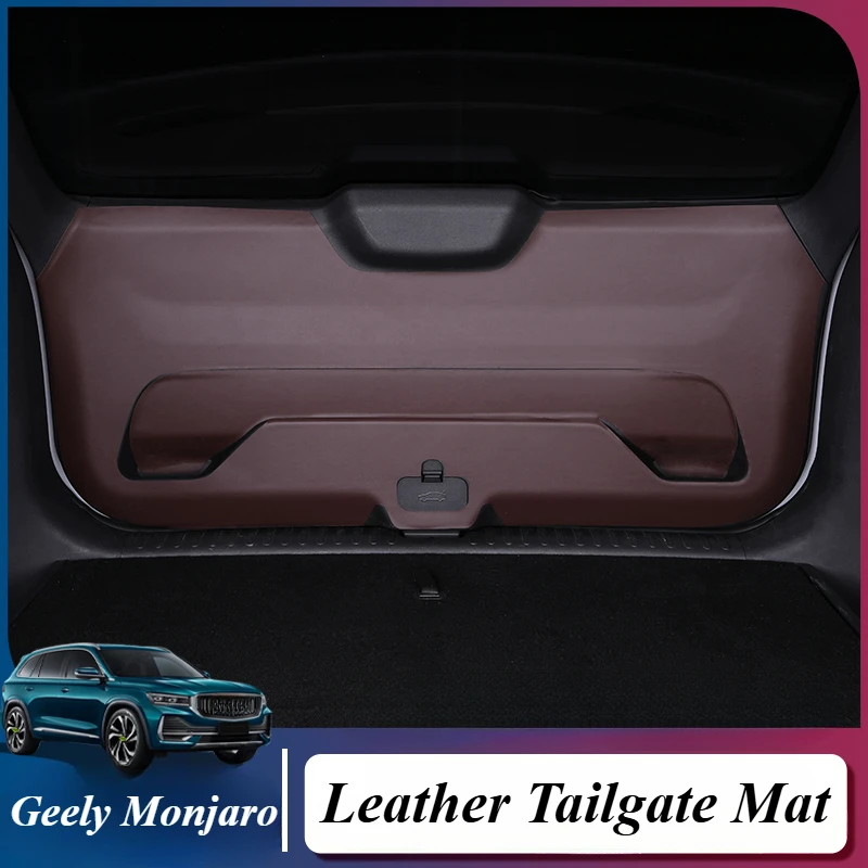 

For Geely Monjaro tailgate protective pad, trunk tailgate door panel anti kick interior protection leather pad