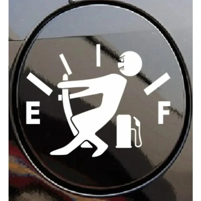 1-3PCS Fuel Tank Cap Cover High Gas Consumption Decal Fuel Gage Empty Vinyl Funny Car Stickers Scratch Paste Sticker