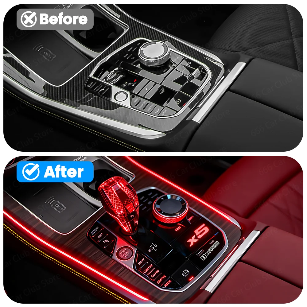 11 Color Center console luminous Expansion Dock For 3/4Series G01 G02 G05 G20 G22 G26 G28 X3 X4 X5 Car Ambient Light
