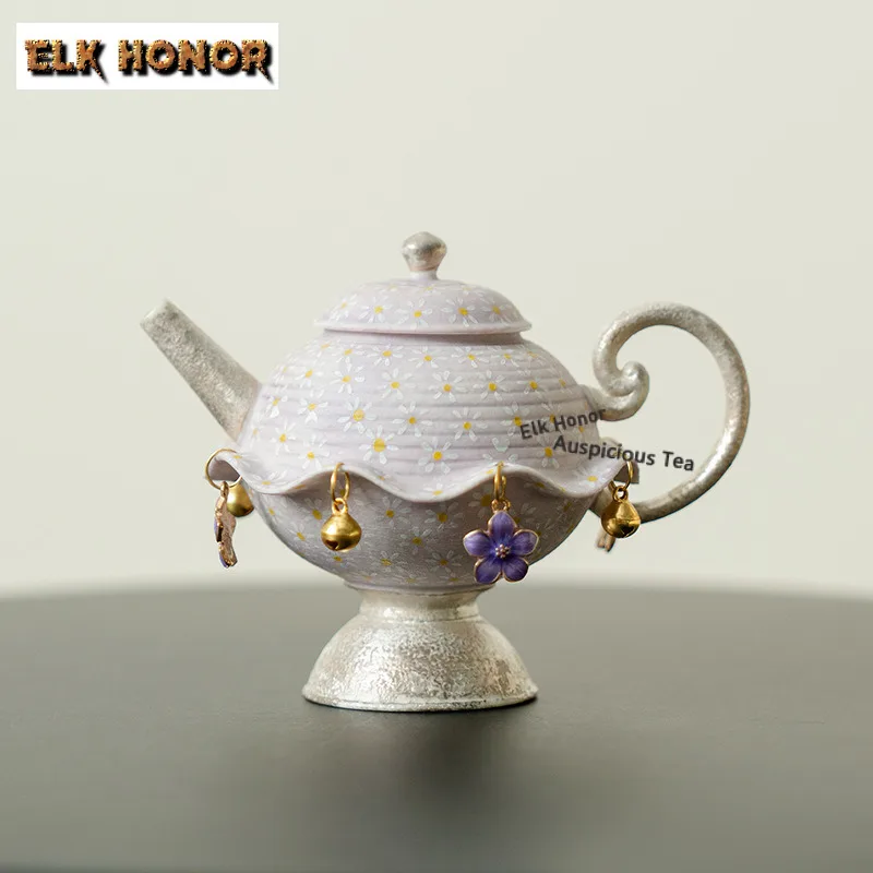 

110 мл ручная роспись ромашки чайник японский чайник заварочный горшок бытовой чайник для замачивания с ситечком посуда аксессуары подарок