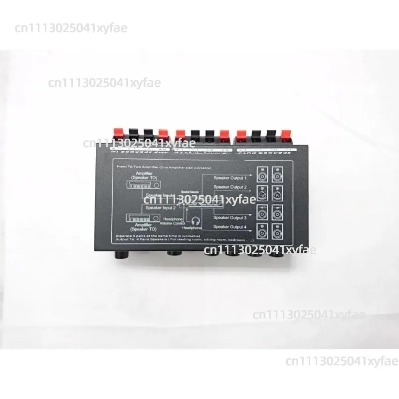 2 In 4 Out Audio Switch Selector Amplifier Speaker Sound Controller