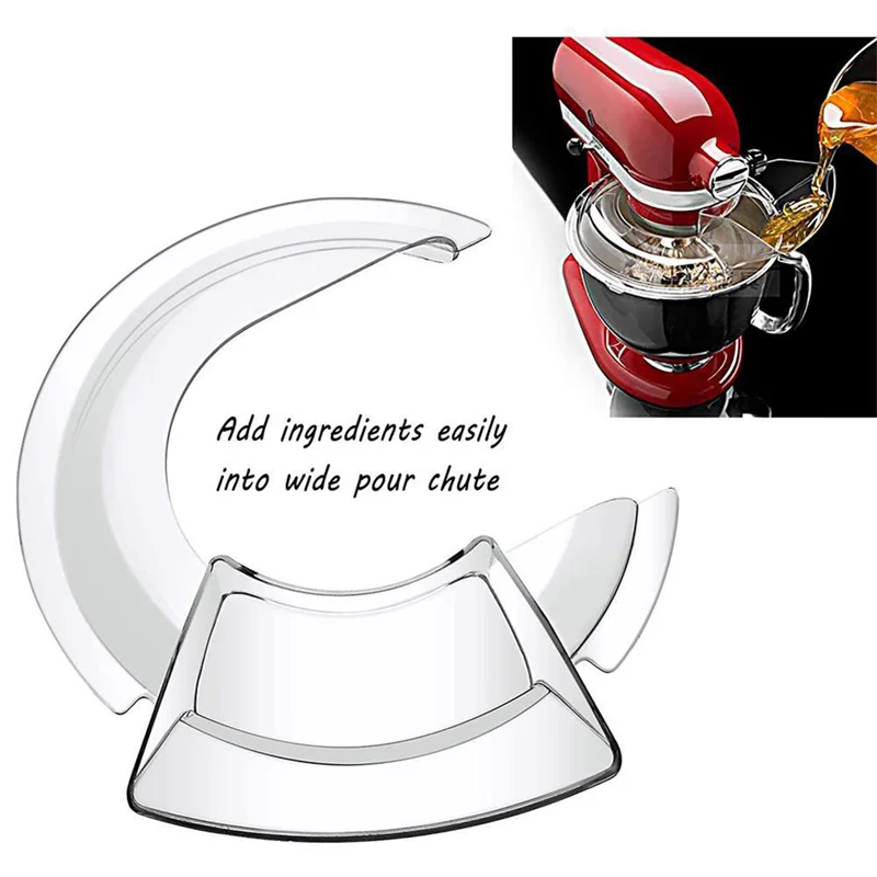 

For Kitchenaid Pouring Shield Replacement Parts Attachment For 4.5-5T Bowls Fits Kitchenaid KSM500PS KSM450 Mixe KN1PS-B09B