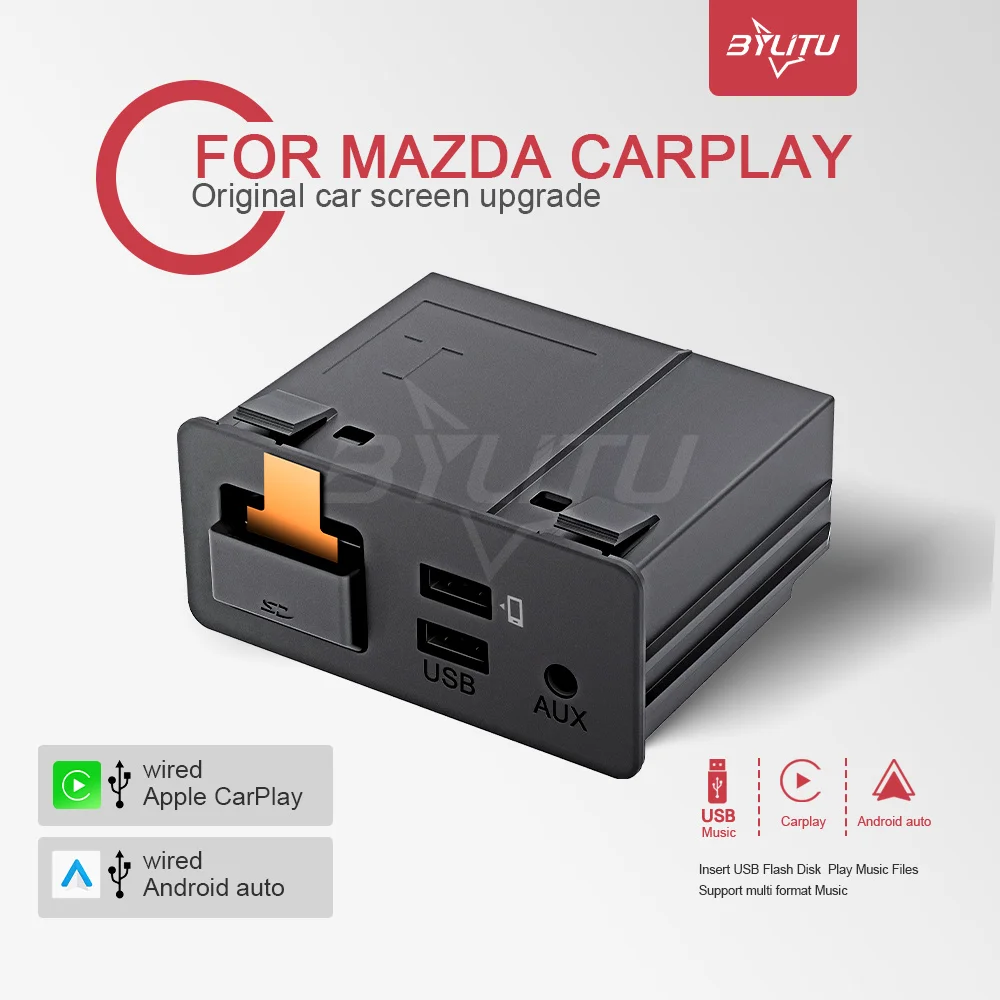 

USB-адаптер для Mazda, хаб Apple CarPlay, Android, Автомобильный Кабель для подключения телефона, для Mazda 3 CX3 2014-2019