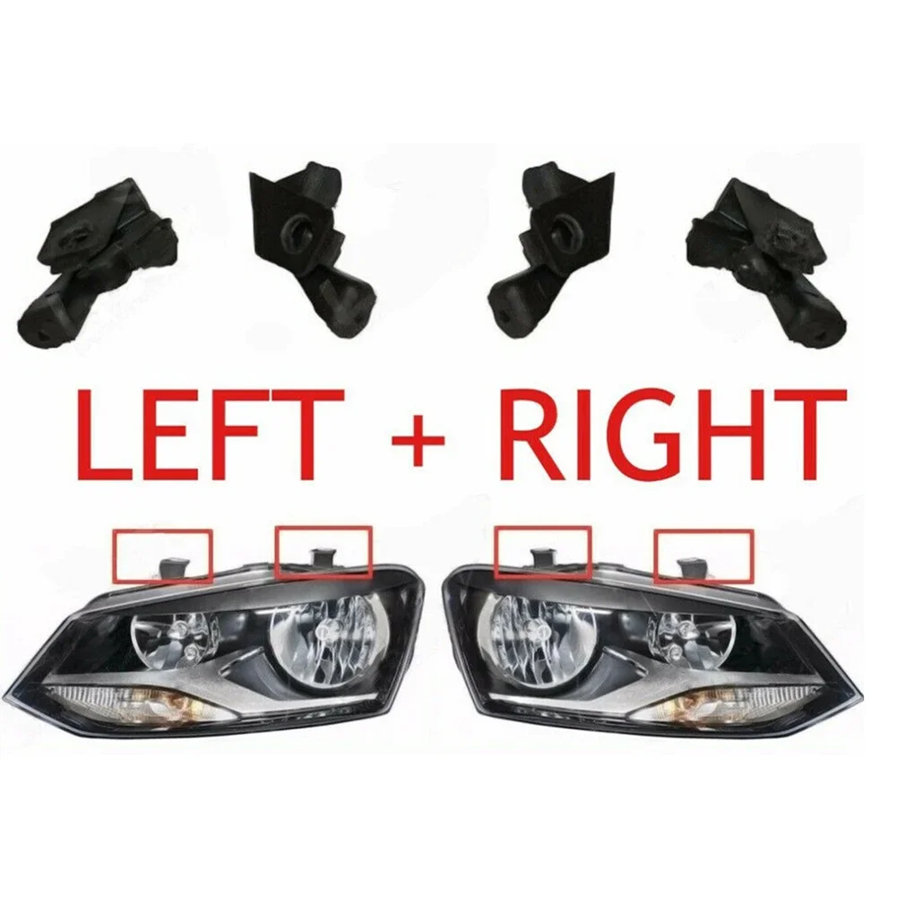 Headlight Repair Kit Headlight Bracket Screw Buckle Repair Kit Clips Gasket #6R0998226 6R0998225 For Volkswagen-Polo 2009-2017