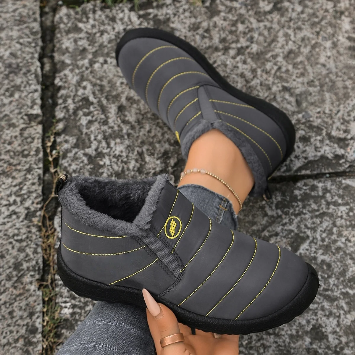 Damen-Winterstiefel 2025: Neue wasserdichte Plüsch-Schneestiefel für Damen – Warmhaltend, im Angebot mit kostenlosem Versand – Detail 35