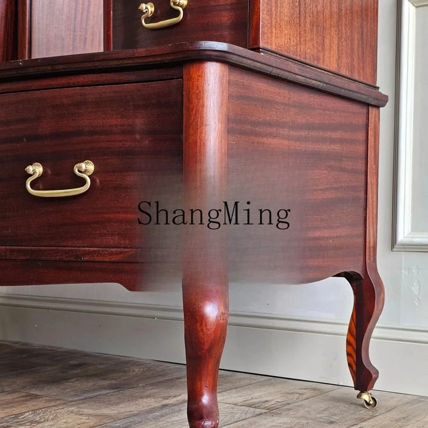 

ZYY exquisite retro solid wood engraving dresser bedroom home with mirror chest integrated high-end furniture
