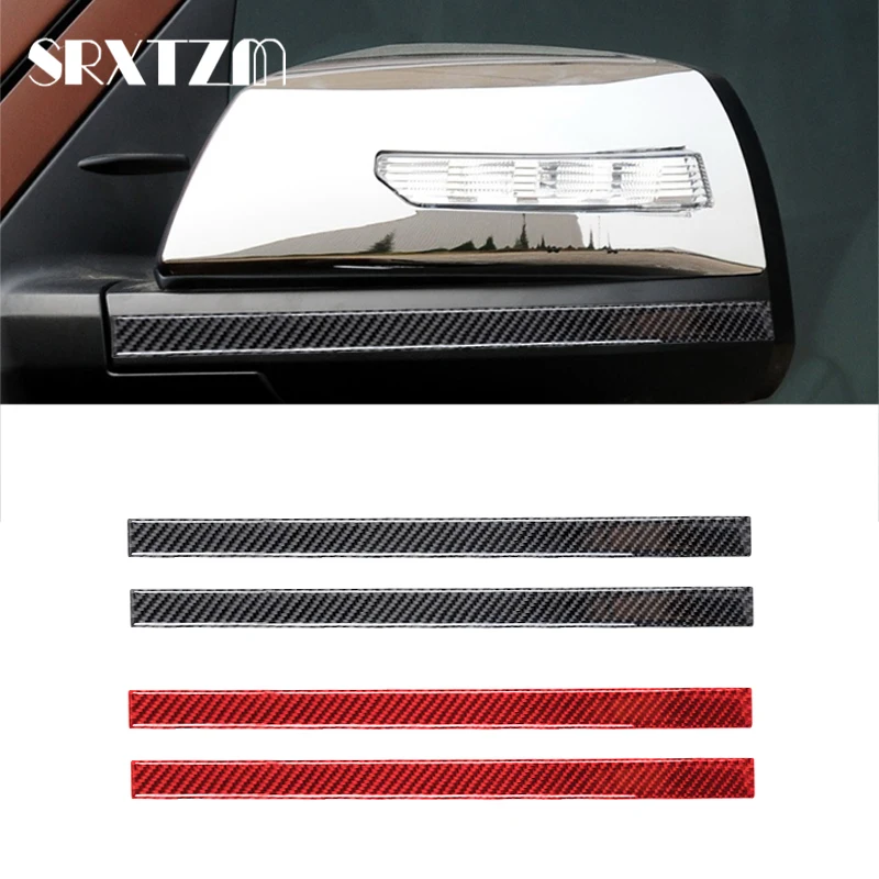 Car Rearview Mirror Anti-Rub Strips Protector Carbon Fiber Stickers For Toyota Tundra 2014-2018 Car Anti Collision Strip