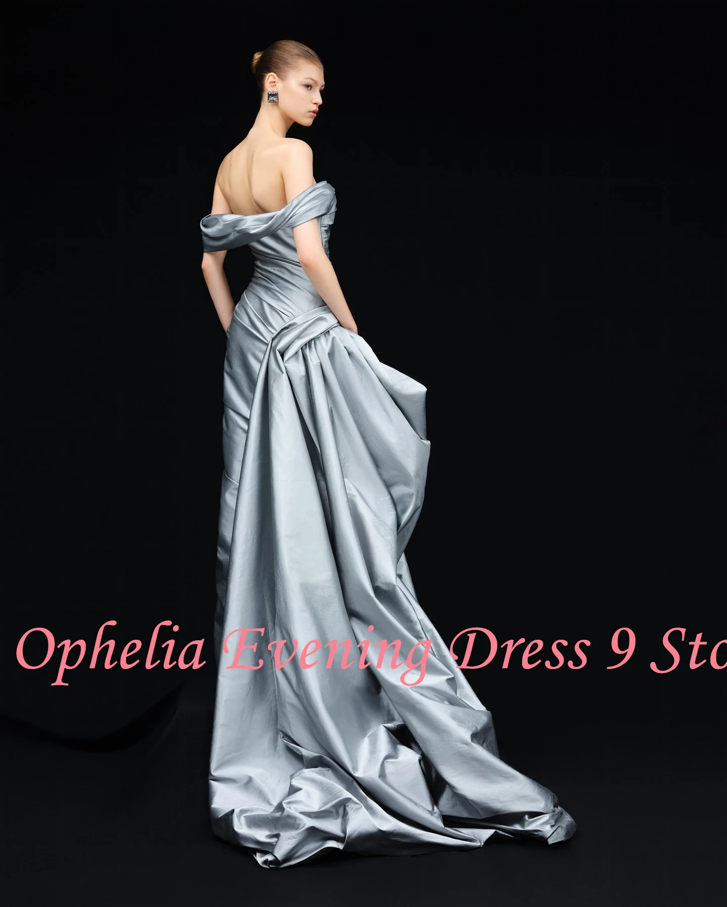 Customized Fashion Strapless Jersey Off the Shoulder Evening Dresses Elegant Floor Length Celebrity Gowns Vestido De Noche