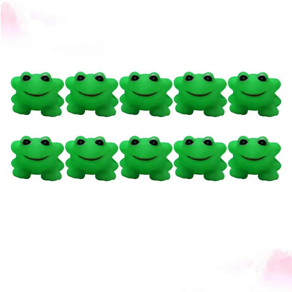 

10Pcs Baby Bath Frogs Safe Bpa-Free Soft Texture Lightweight for Toddlers Fun Shower Playthings Newborn Bath Time Entertainment