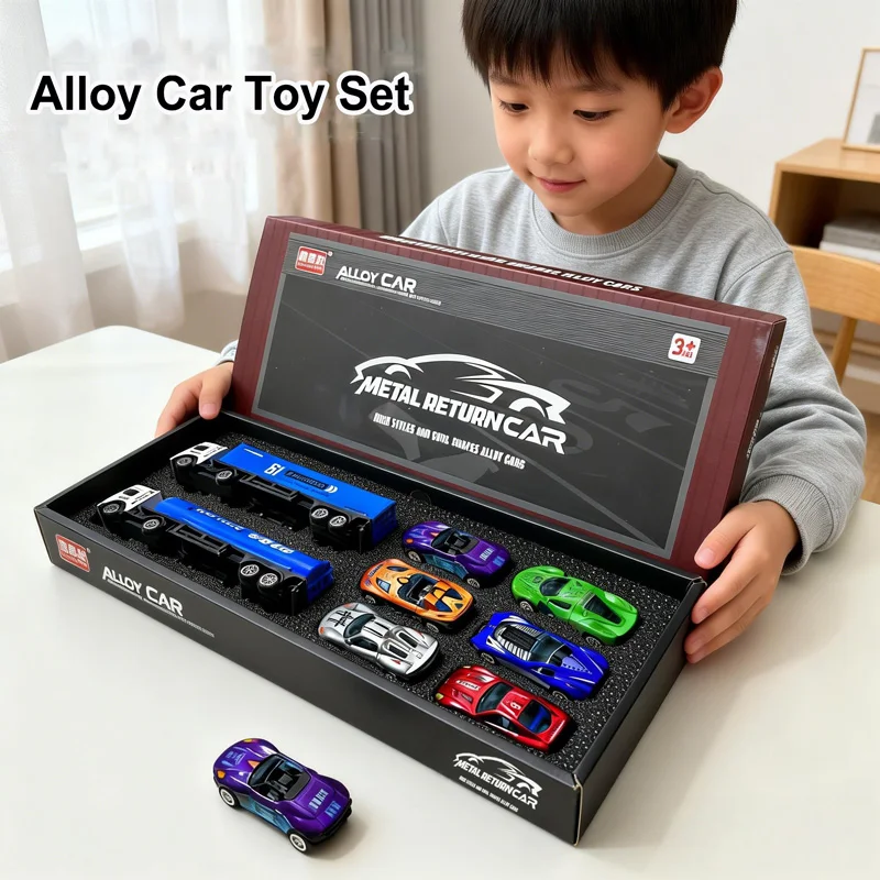 

Новый набор моделей автомобилей из сплава: высокодетализированные литые машинки с откатным механизмом, серия гоночных и транспортных грузовиков, игрушки, подарок на день рождения для детей