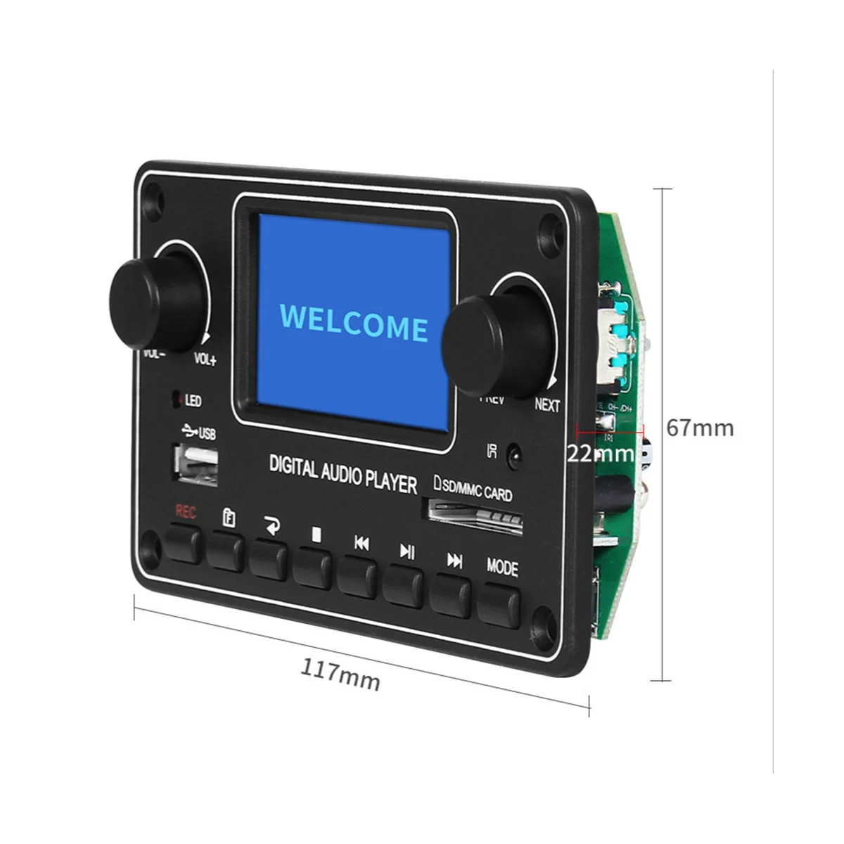 Módulo de reproductor de MP3 LCD, placa decodificadora de Audio Digital con Bluetooth, 28X64, TDM157, USB, SD, BT, FM, amplificador para el hogar y