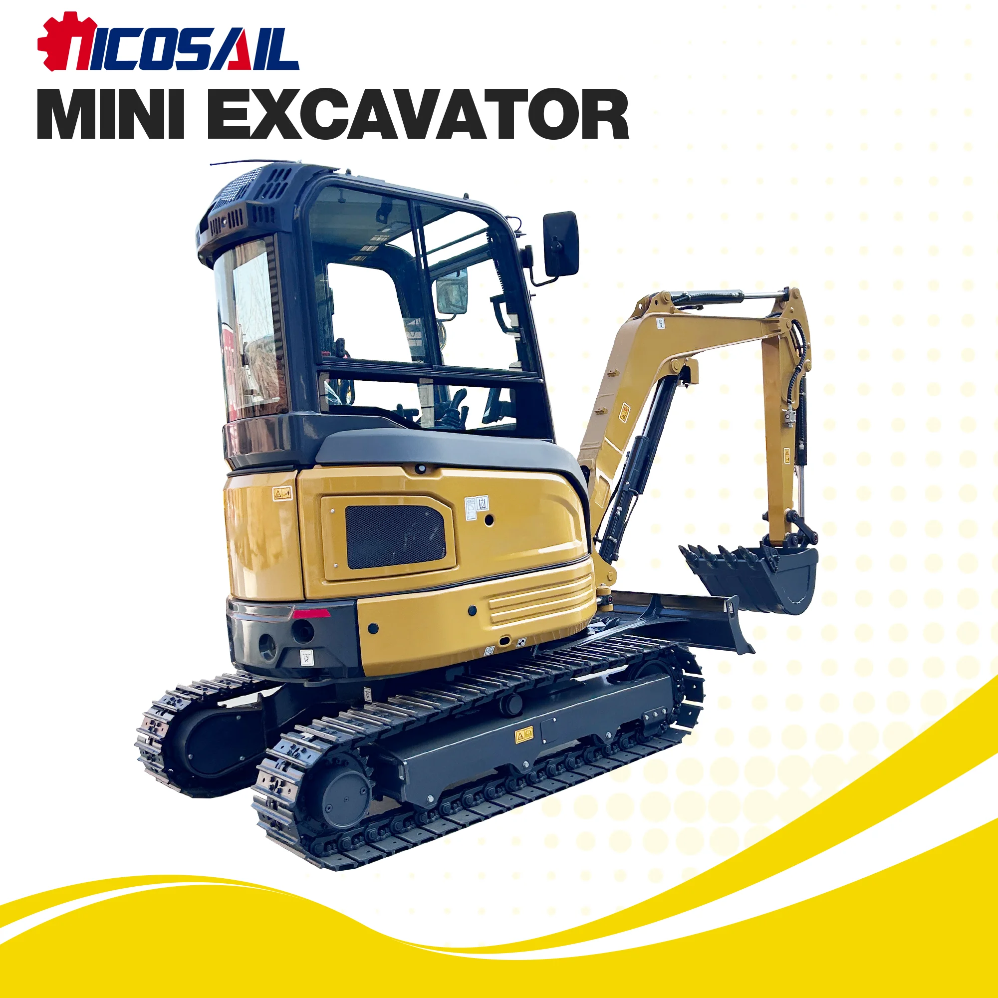 

3-ton tracked small excavator hydraulic excavator 3000kg with cab