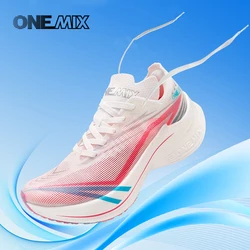 ONEMIX Nylonowe buty do biegania dla mężczyzn Antypoślizgowe ultralekkie sportowe buty sportowe z odbiciem Oddychające buty do chodzenia Trampki