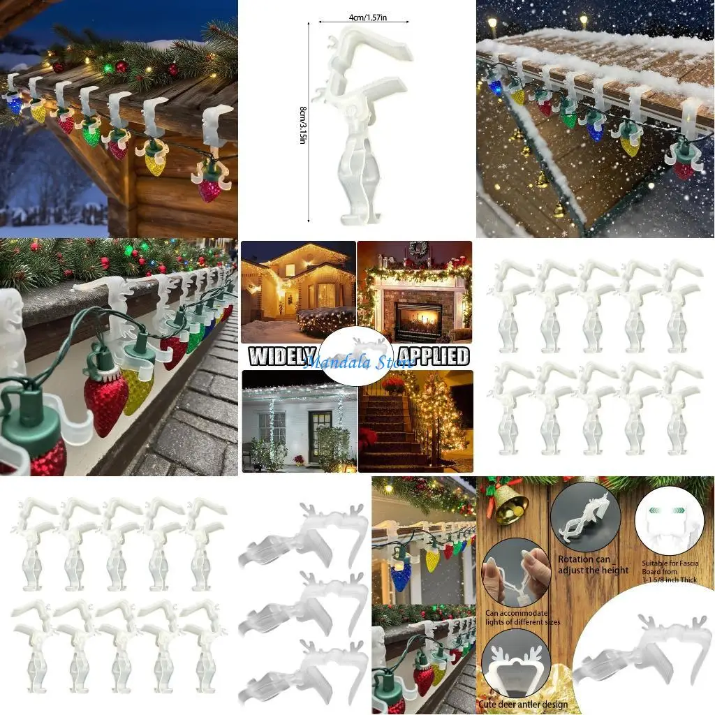 

U2JC Quick Install Roof Border Clamps For Christmas Radiances Bulb Possessors Powerful PRESENTATION Substance Strong Resistance