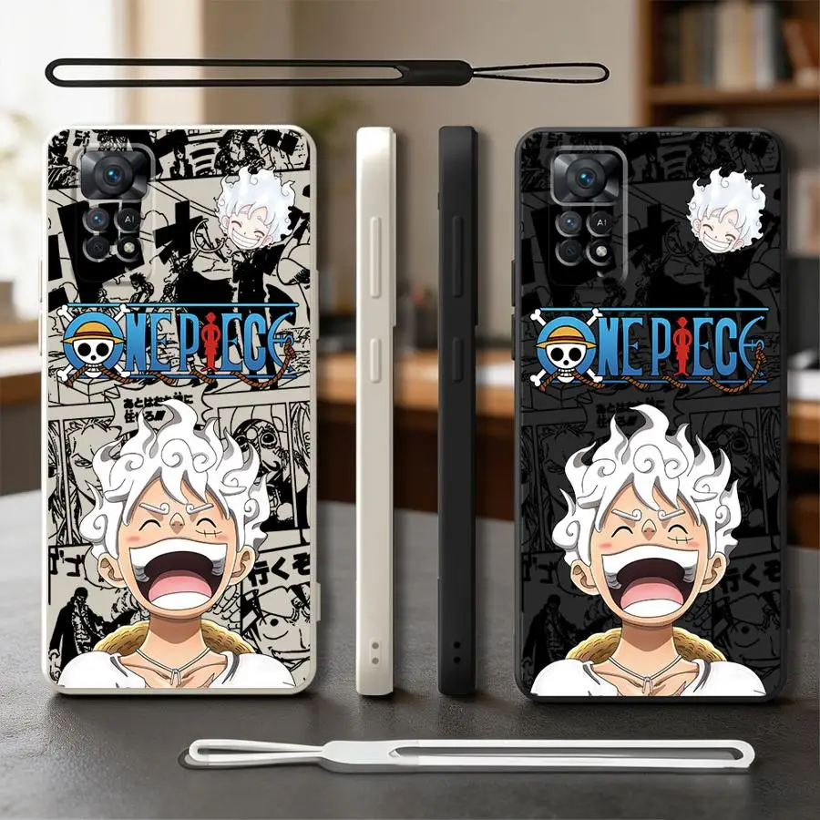 O-One Piece Luffy 5 Gear Phone Cover Case for Xiaomi Redmi Note 15 Pro Plus Note 14 13 11 14 12S 11S 12 8 10 Lite 9 9S