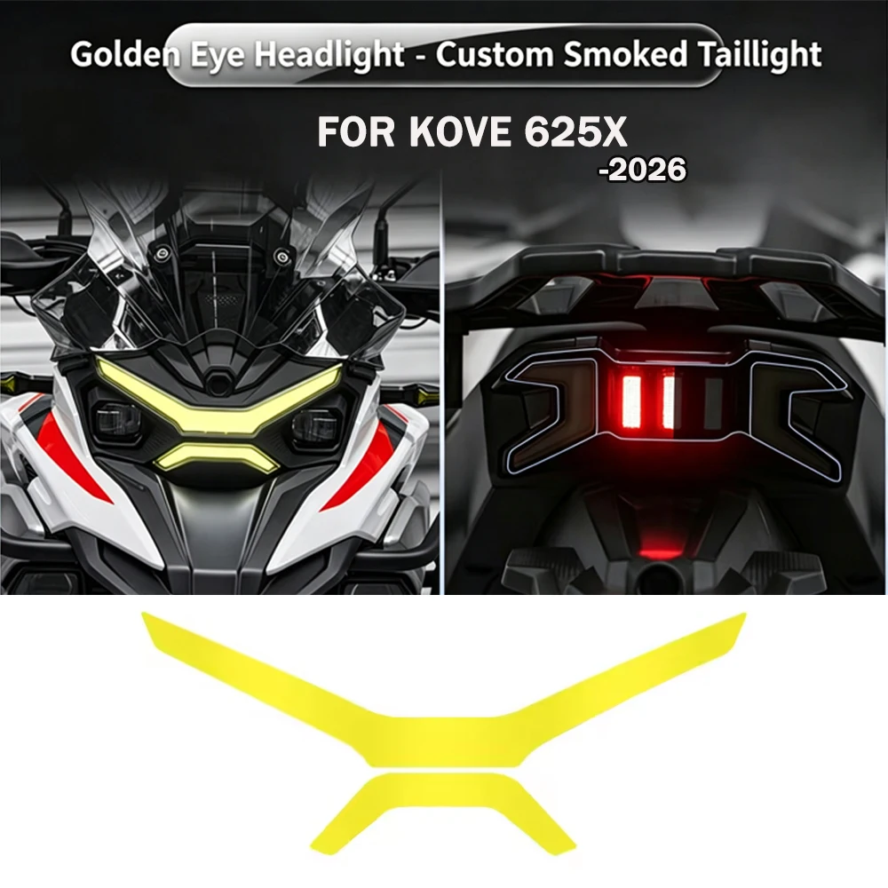 NEW 625 X Motorcycle Headlight Protective Film Taillight Film Kit  For KOVE DS625 X TPU Golden Headlights Black taillights 2026