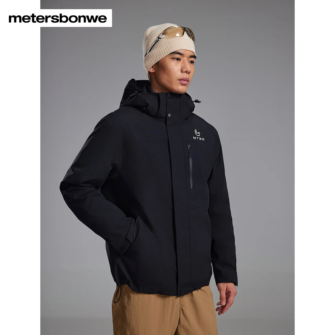 Metersbonwe-Men's Waterproof New 3-in-1 Outdoor Jacket Puffer  Windproof Oilproof Warm  Three Ways to Wear Winter